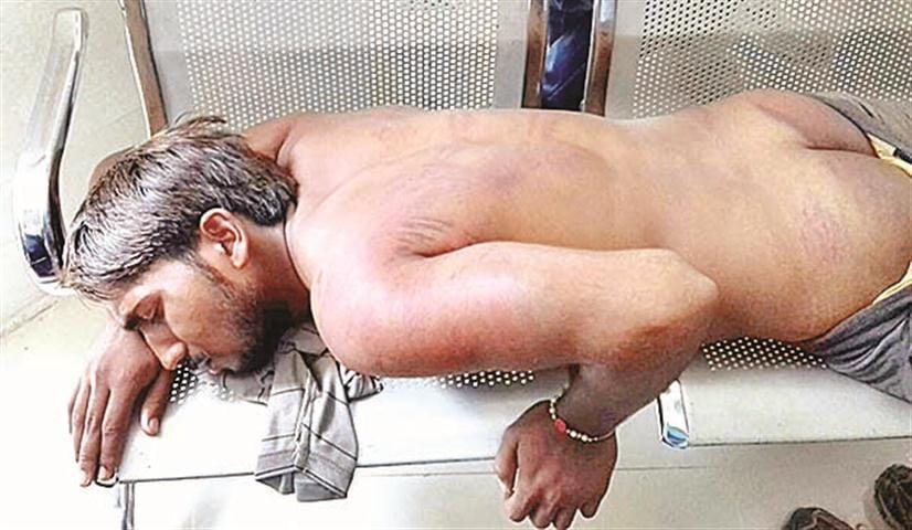 Young man brutally beaten , suspended Inspector