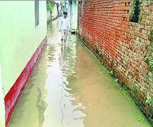 Rain waterlogged, hard road to walk