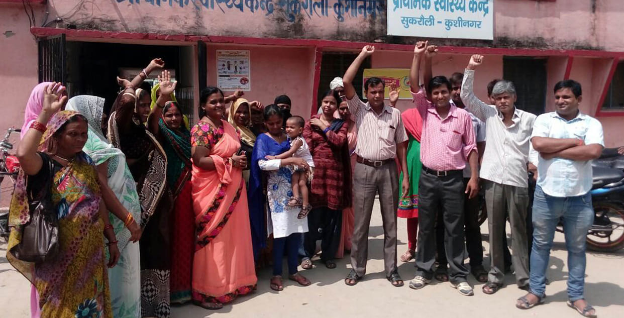  health workers protested