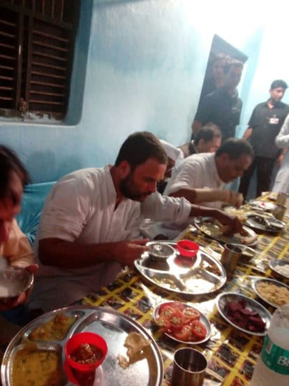 rahul gandhi arrived at rate of cleric saint
