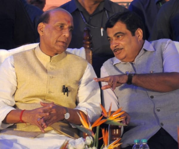 Rajnath singh laid foundation stone of outer ring road in Lucknow.