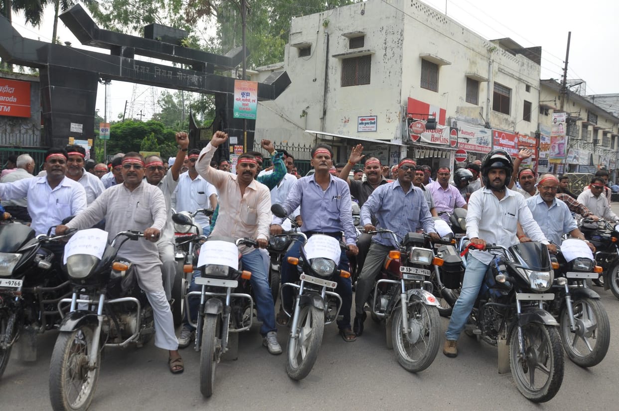Protest of employees 