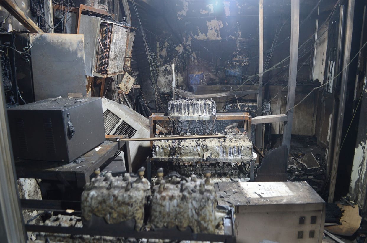 Fire in SBI branch