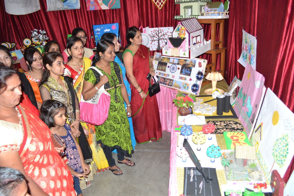 Bhasin children in school The exhibition held  