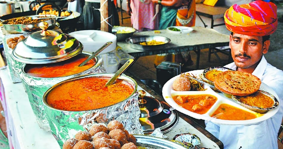 rajasthani and maharashtrian food carts in chandigarh fair at exhibition ground
