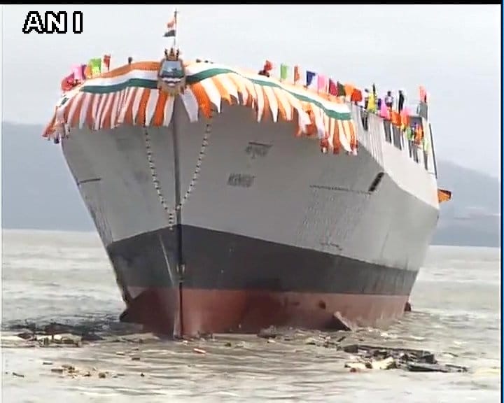 Mormugao Indian Navy's most advanced guided missile destroyer launched in Mumbai