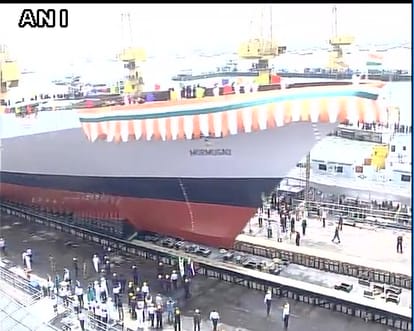 Mormugao Indian Navy's most advanced guided missile destroyer launched in Mumbai