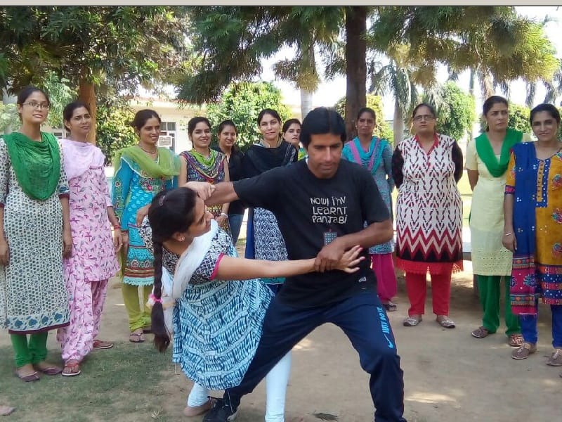 Female Teacher, Green Field School, martial arts, training, Fatehgarh Sahib