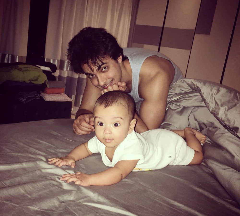 salman khan and his nephew ahil khan 