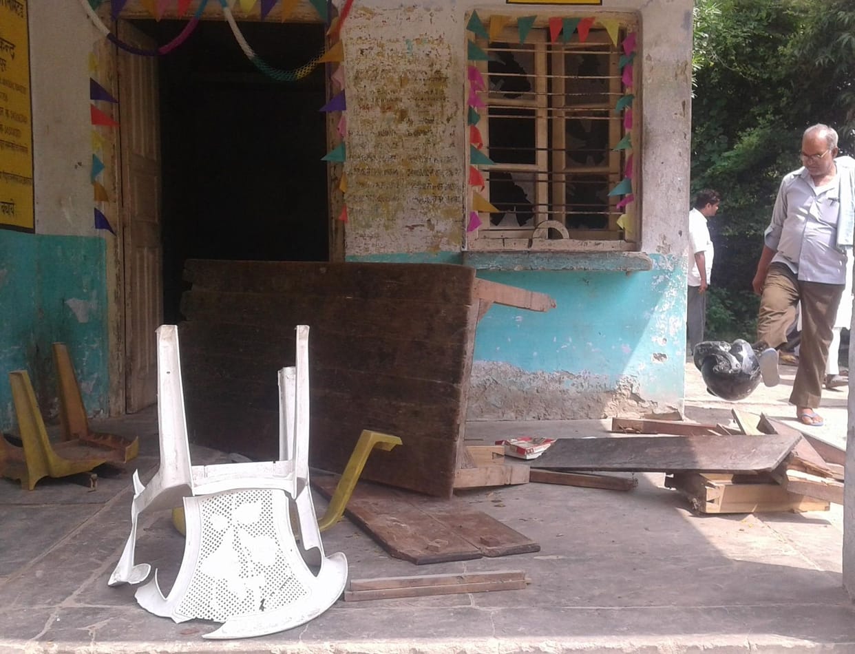  The villagers of the sub-station vandalized