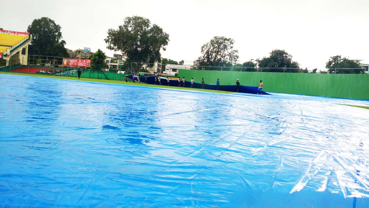 As soon as the rain covered the Green Park Stadium