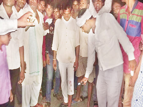 villagers protest at thana
