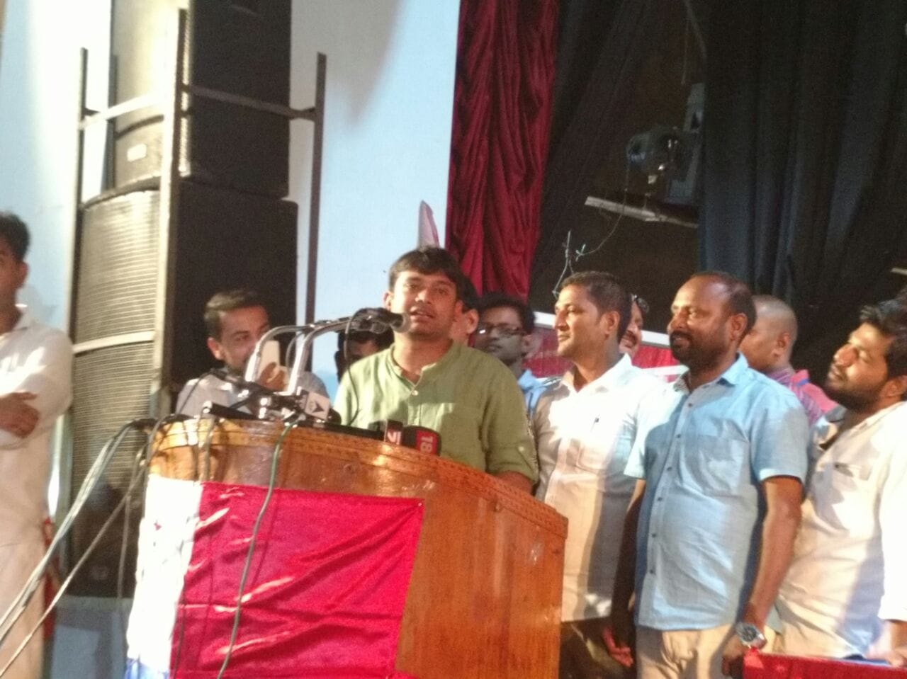 kanhaiya kumar attacks BJP and RSS over ram mandir issue.