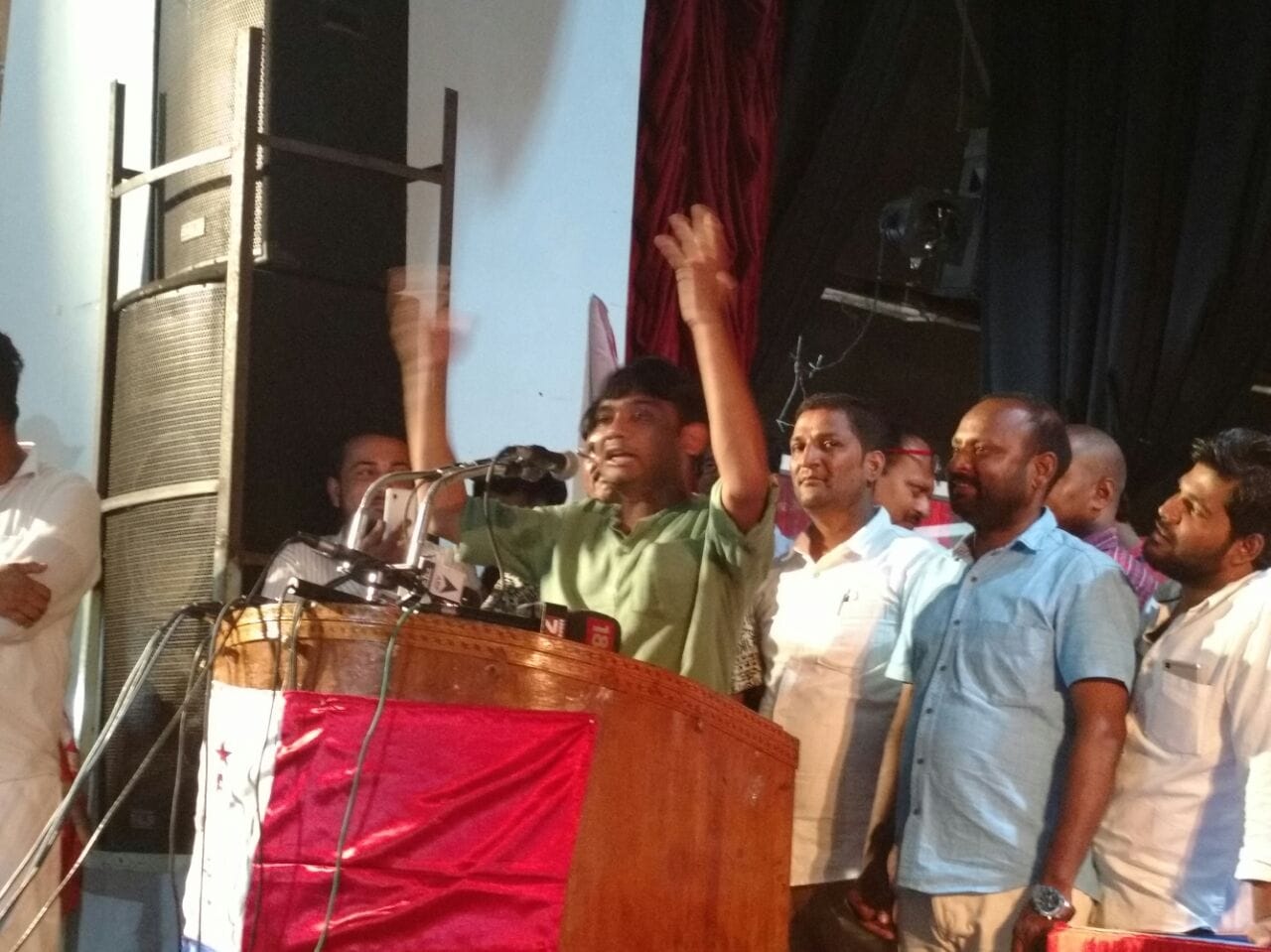 Kanhaiya kumar in lucknow.