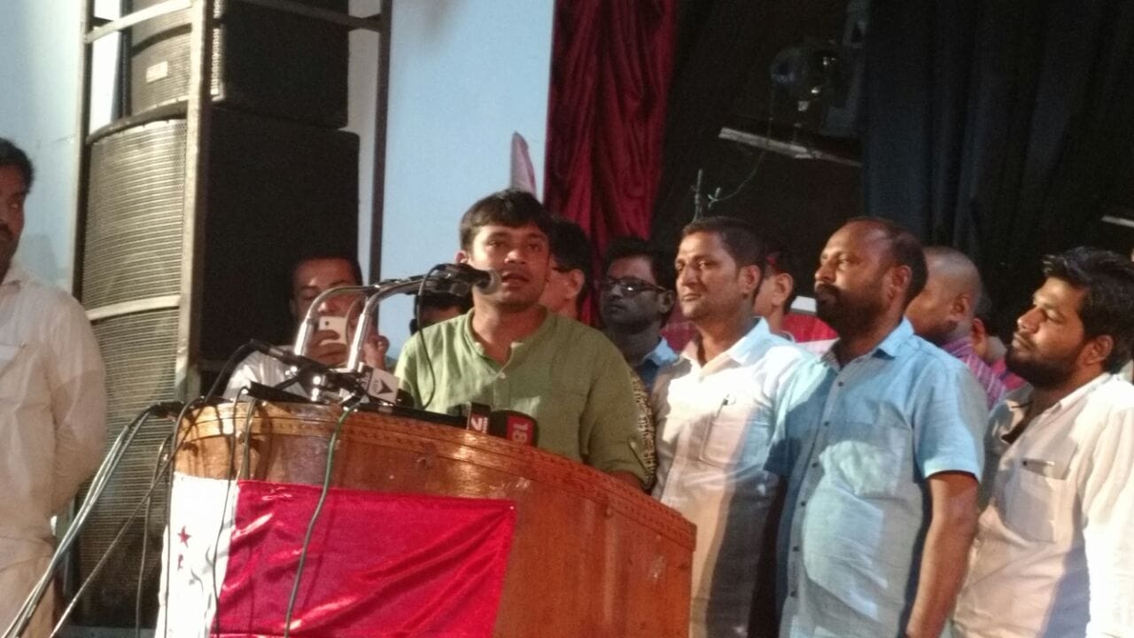 Kanhaiya kumar in lucknow.