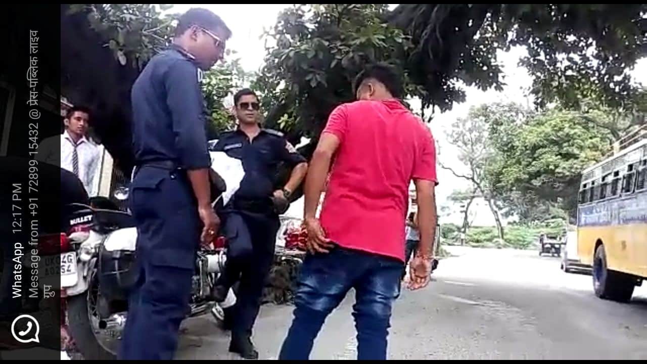 cpu police beating youth in nainital