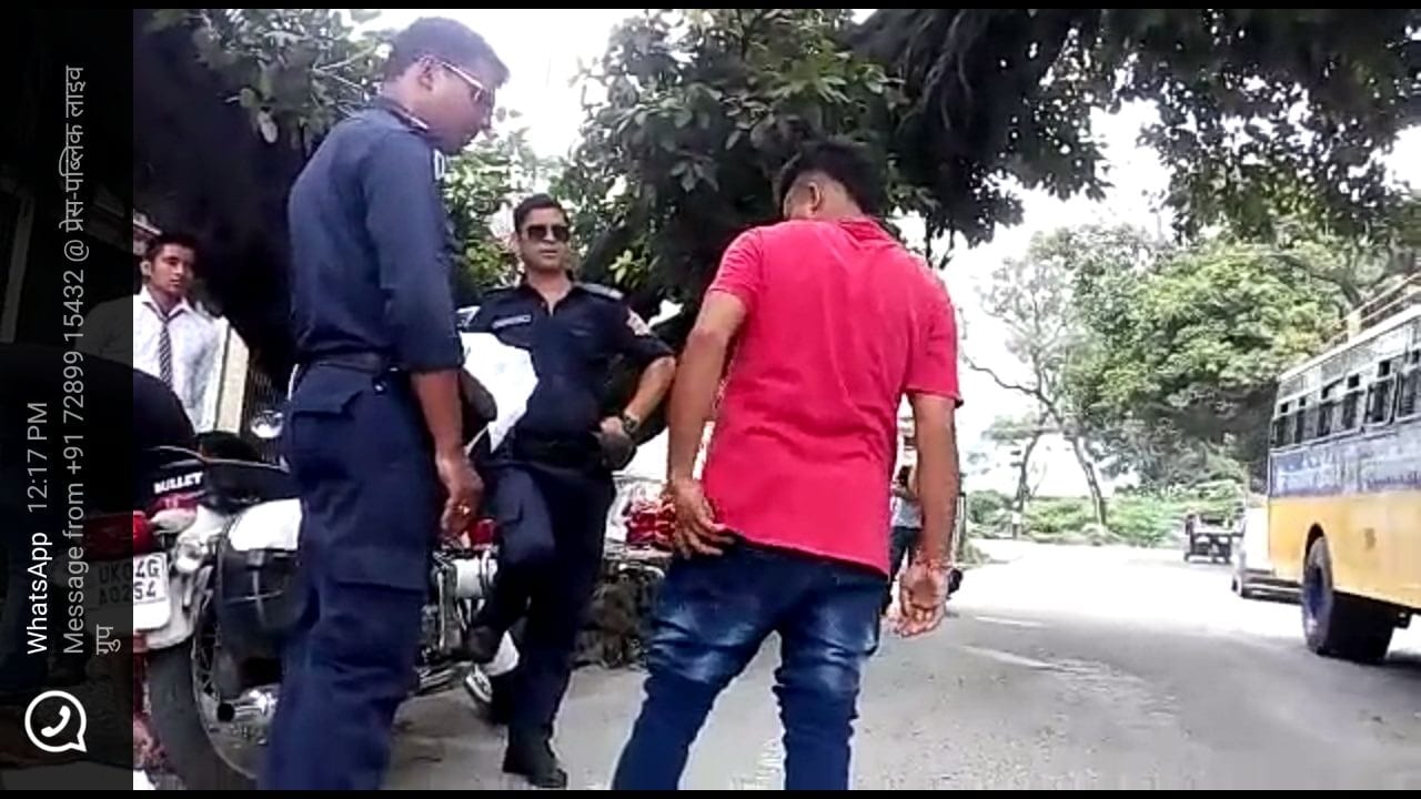 cpu police beating youth in nainital