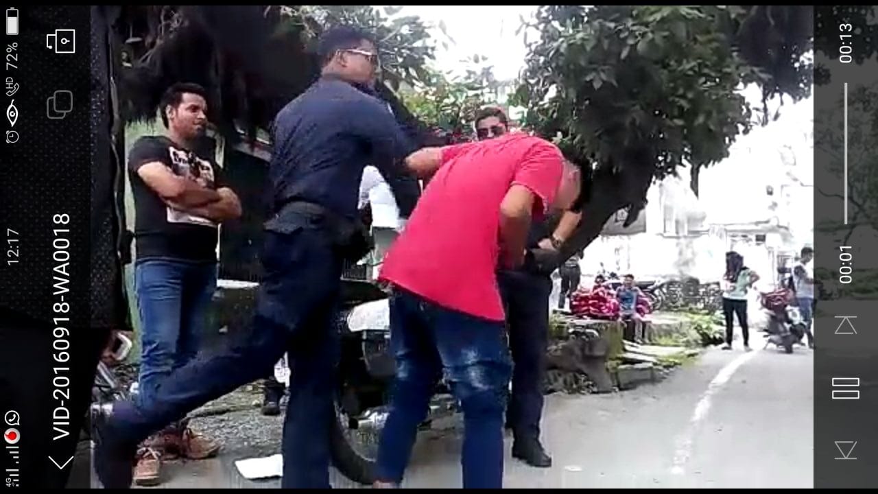 cpu police beating youth in nainital