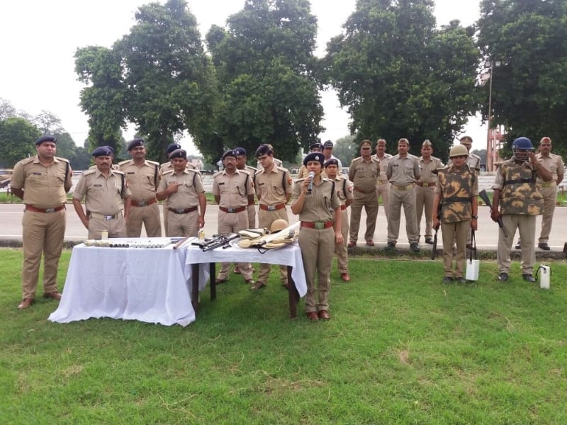 test of policemen in Lucknow.