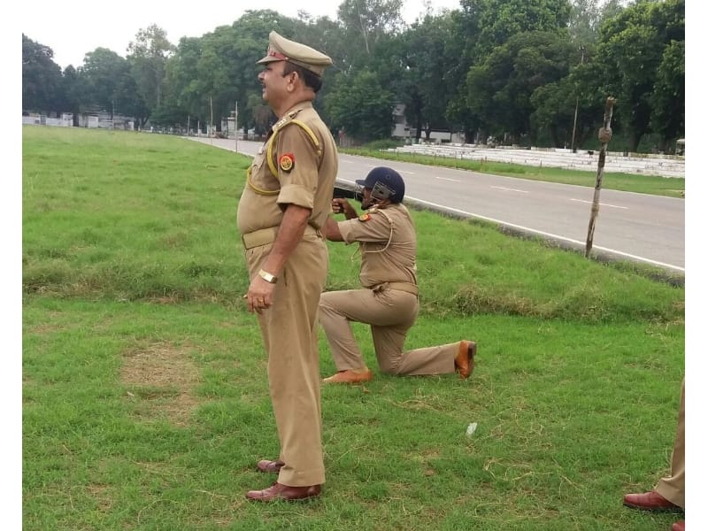 test of policemen in Lucknow.
