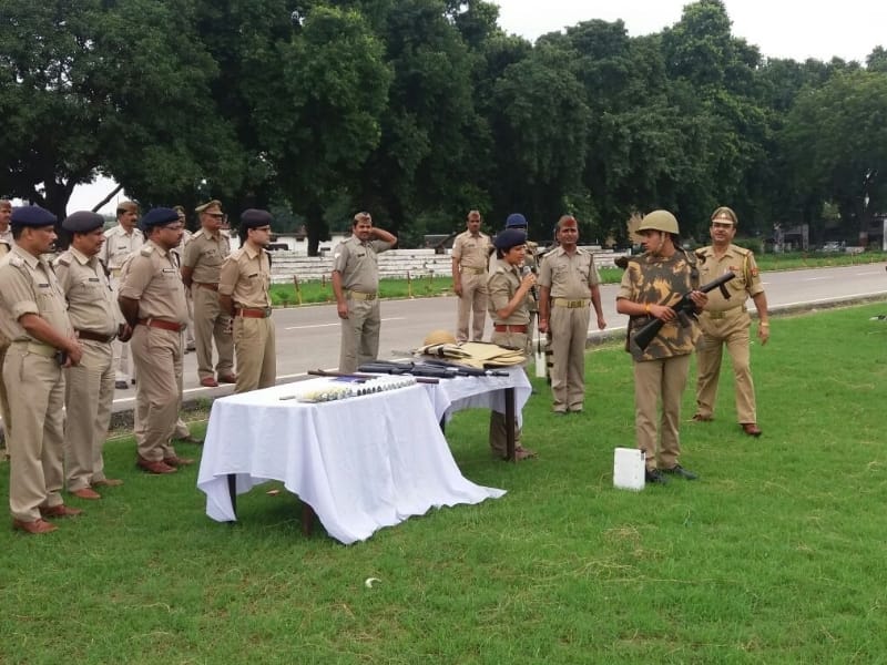 test of policemen in Lucknow.