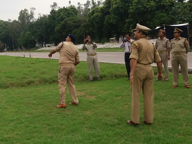 test of policemen in Lucknow.