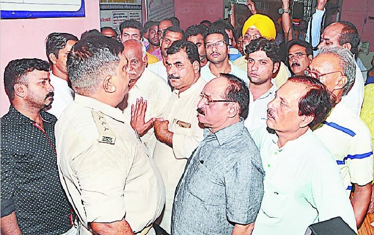 BJP members in the police drama