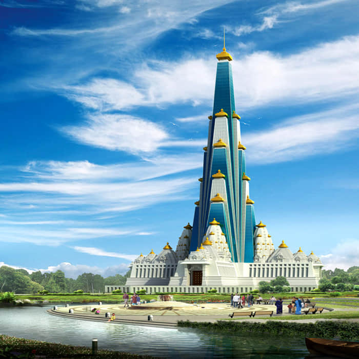 world's tallest temple Chandrodaya Mandir is building in Vrindavan