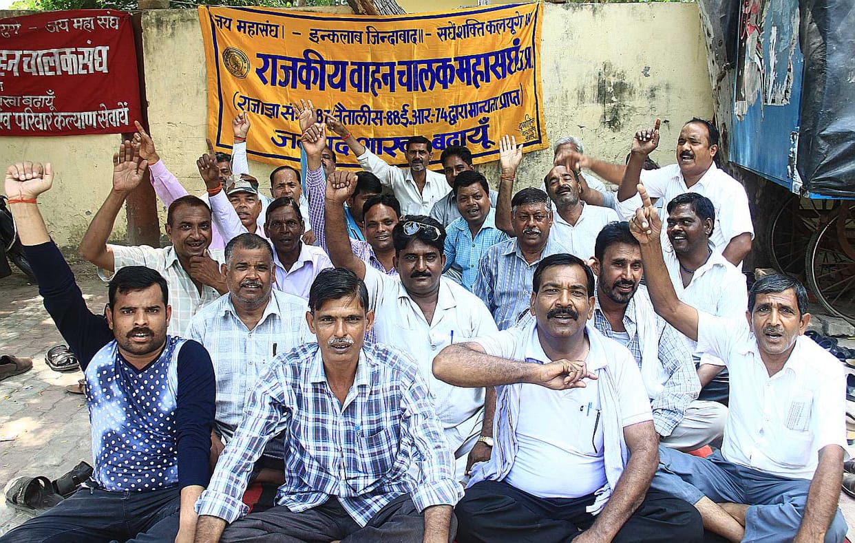 Vehicle drivers The blockade