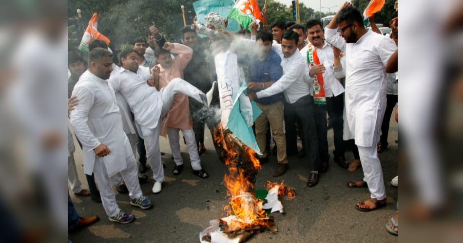 chandigarh congress protest due to uri terrorist attack