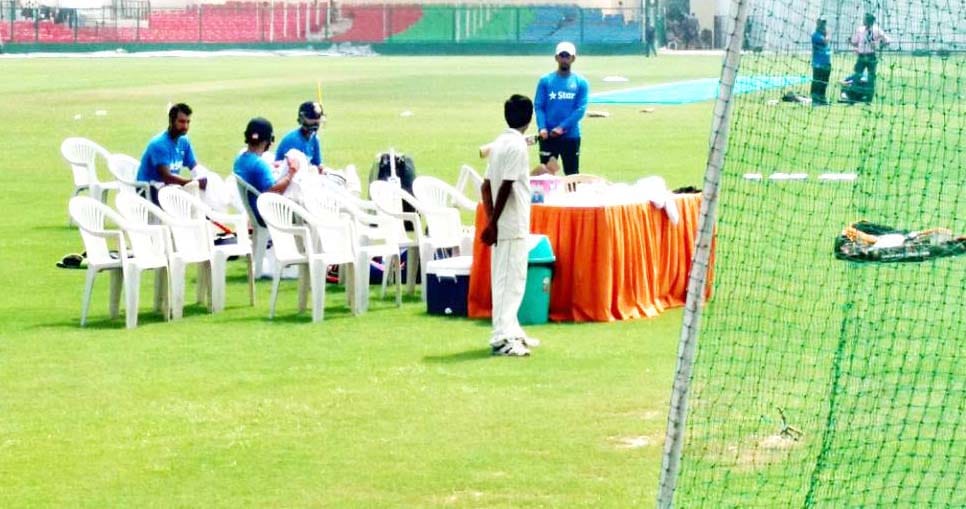Indian team sweat shed in net practice