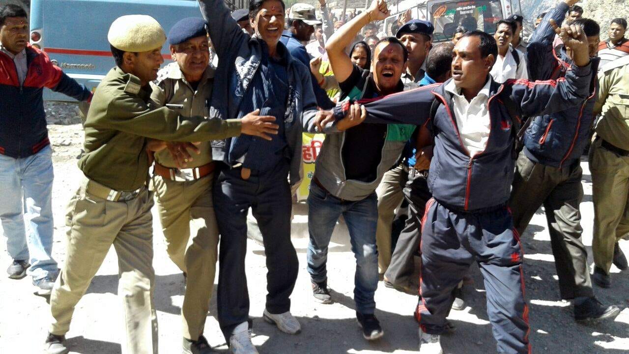 ITBP stopped guerilla march before china border area.