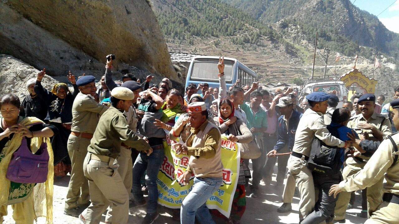 ITBP stopped guerilla march before china border area.