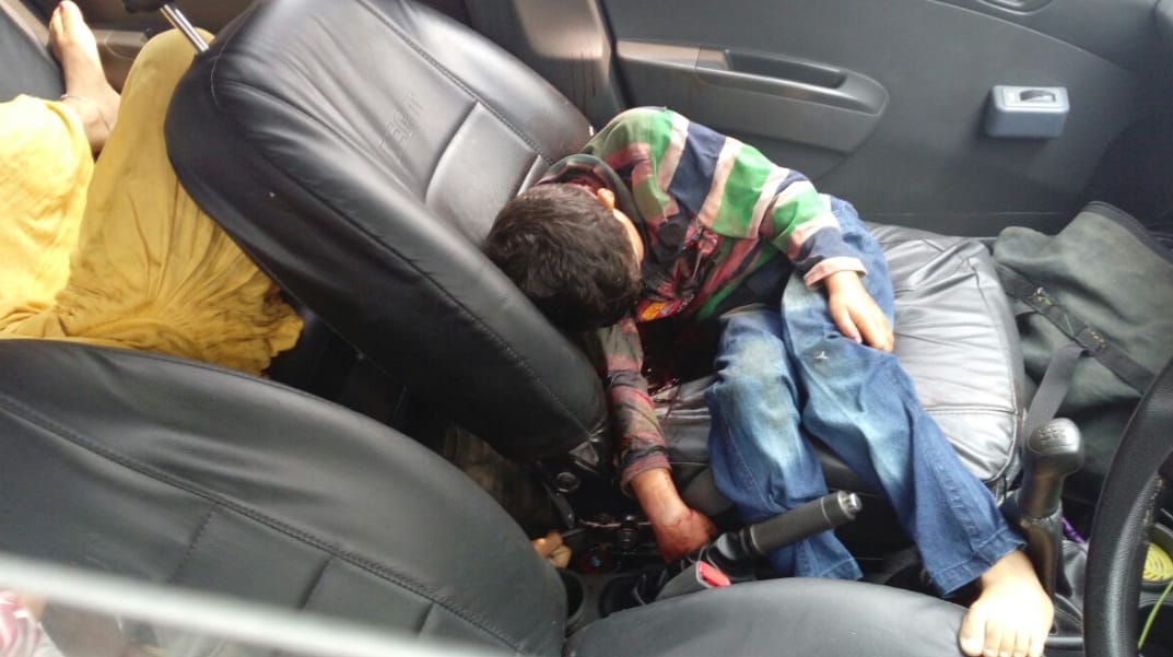 mother and son found the body, drunken husband was sitting in the car