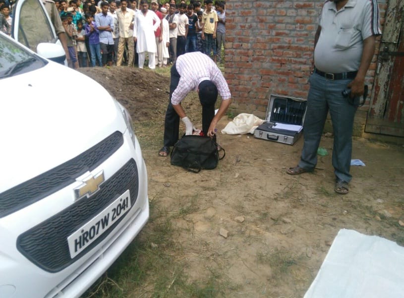 mother and son found the body, drunken husband was sitting in the car