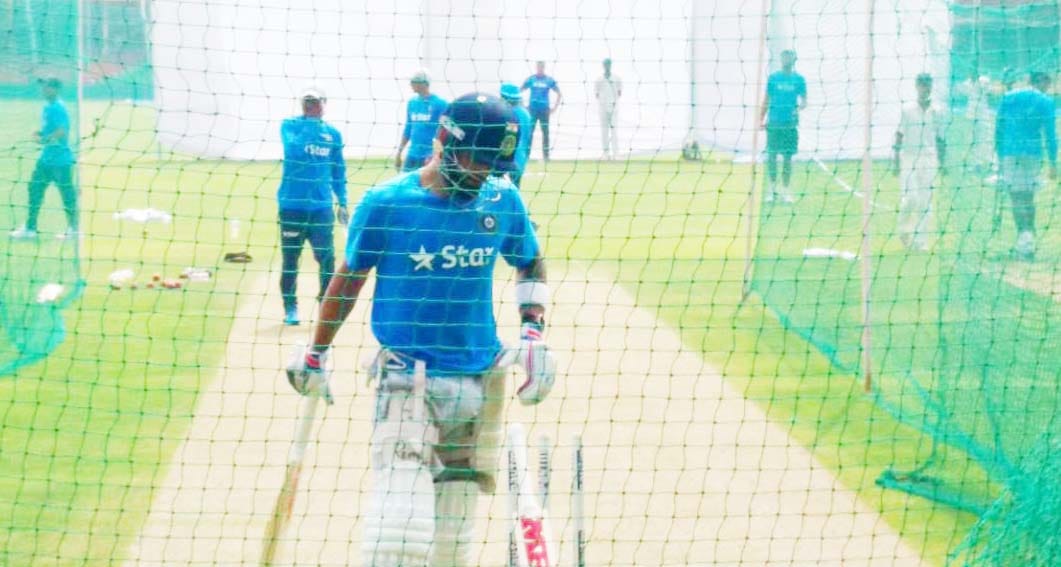 Indian team sweat shed in net practice