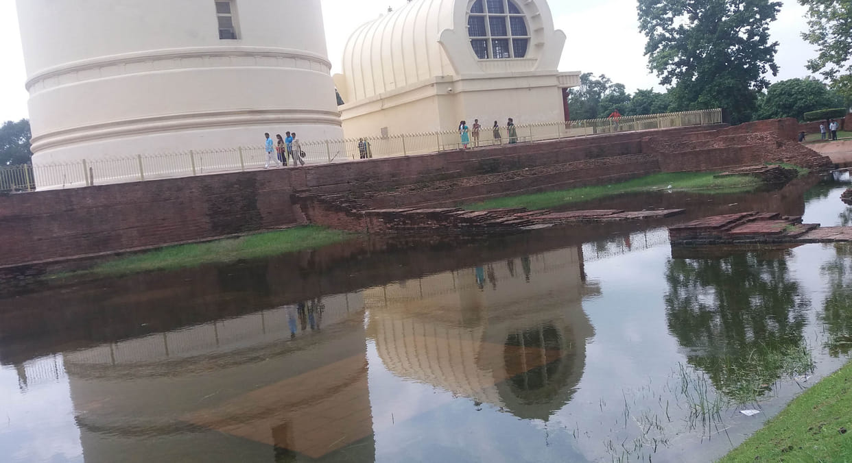 due to water logging danger for mahaparinirvansthali