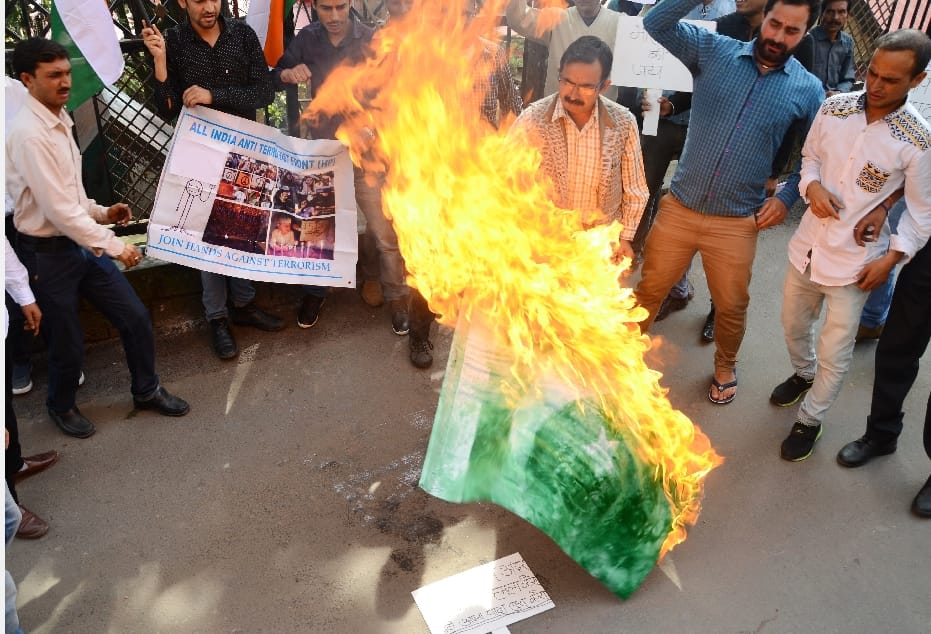 Protest Againest Pakistan in Himachal, alert.
