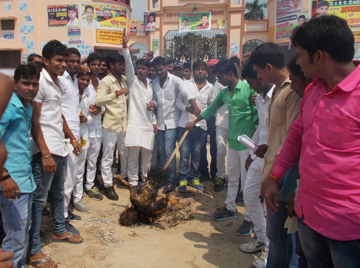  Burned effigies of terrorism and Pakistan
