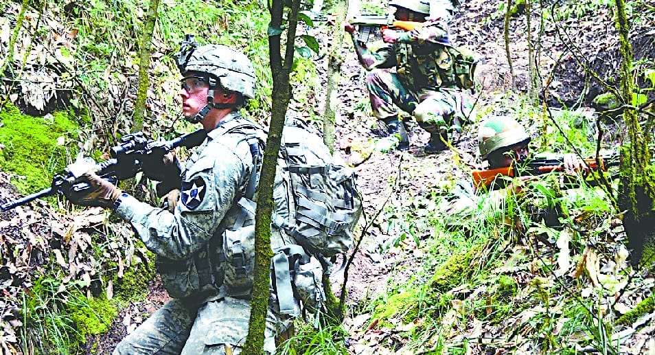 Conducted search operation against militants