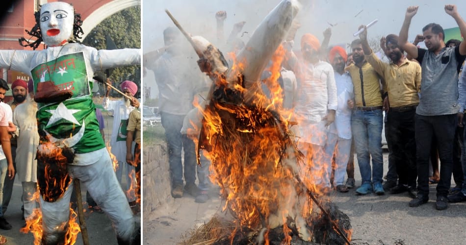 Uri terrorist attacks Protest against pakistan in punjab