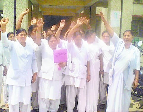Protests by strikers