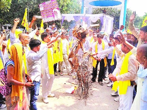 Burned effigy of Pakistan