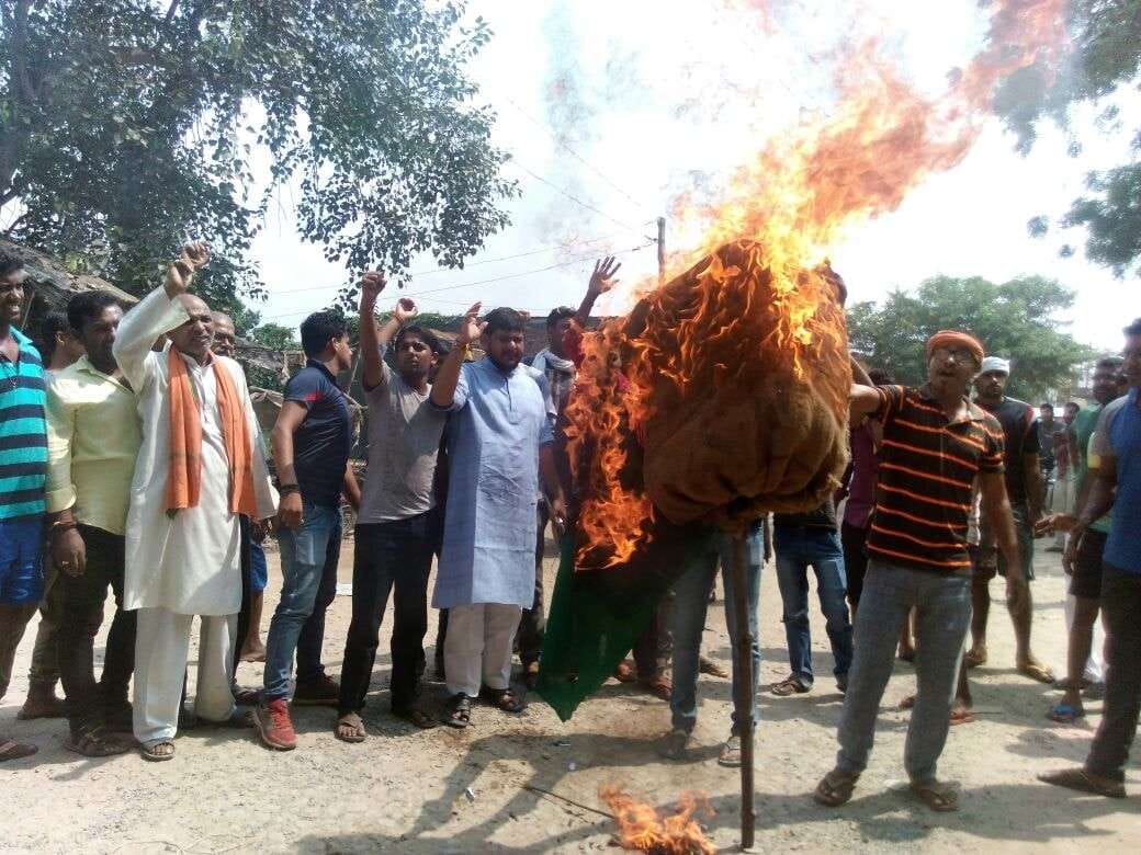 Pakistani PM's effigy burnt