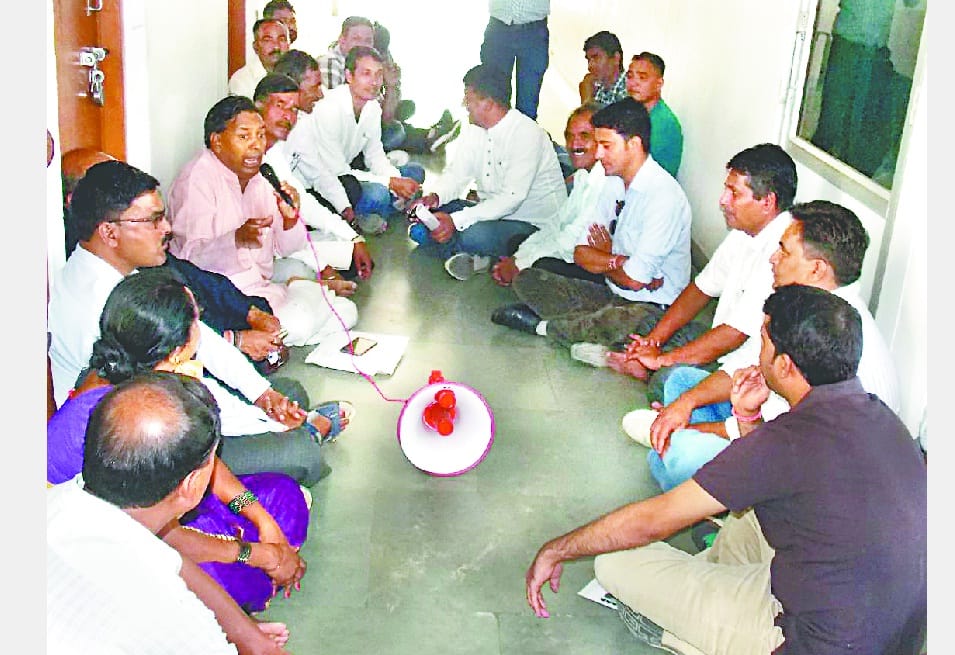 Legislators sitting on dharna against neglect