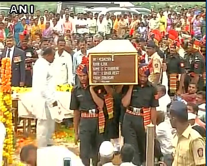 Last rites of soldiers who lost his life in Uri Attack