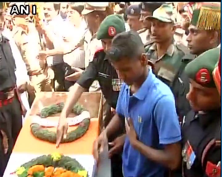 Last rites of soldiers who lost his life in Uri Attack