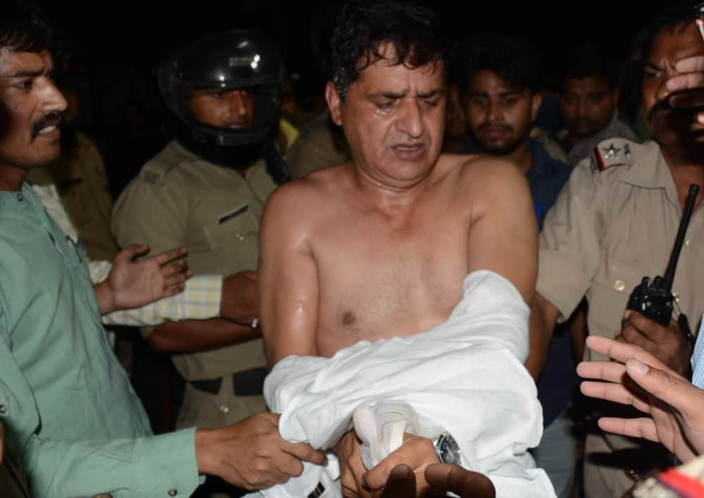 police beating innocent people, publice got angry