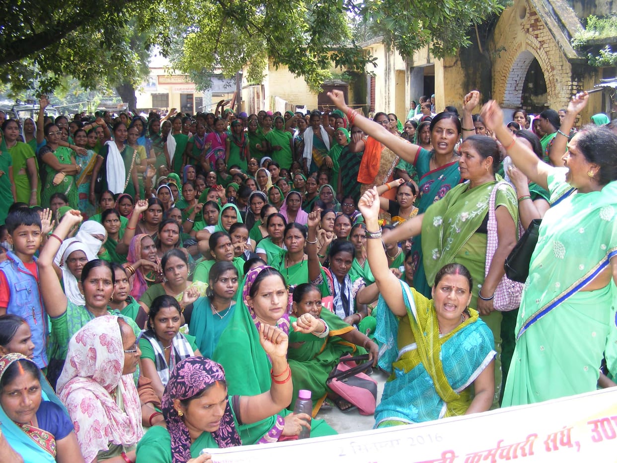 Anganwadi workers Tehsil hoop