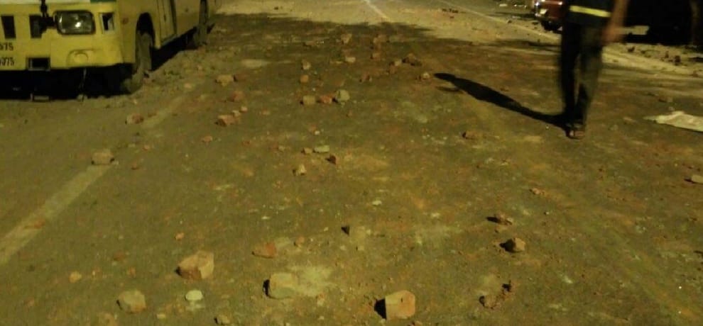 firing and stone pelting on go rakshak in faridabad